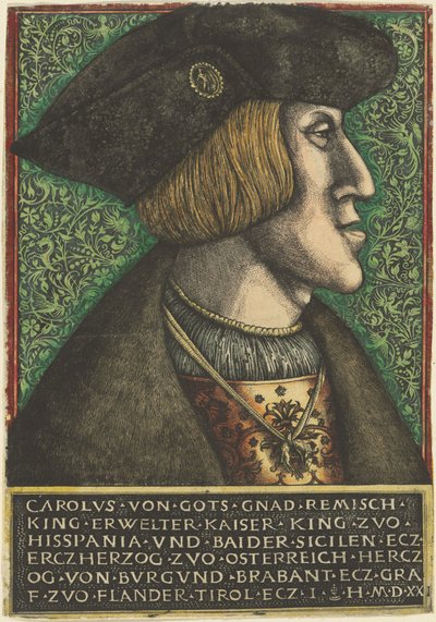 Imperatore Carlo V da Daniel Hopfer and Hieronymus Hopfer
