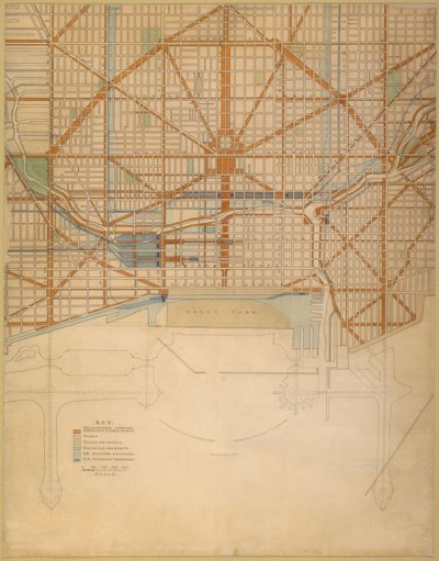 Piastra 111 da La pianta di Chicago da Daniel Hudson Burnham