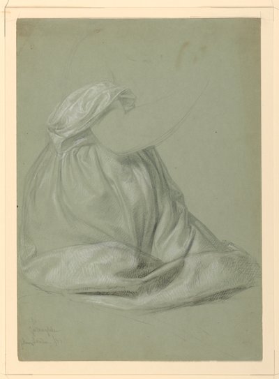 Studio di drappeggio per "Una Maddalena" da Daniel Huntington