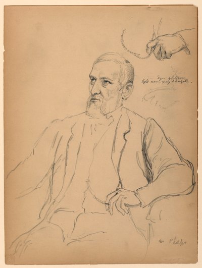 Disegno, John Jay Phelps seduto, S, 1863 da Daniel Huntington