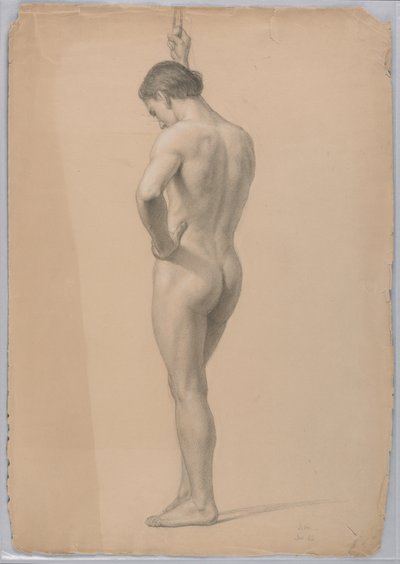 Disegno, Nudo maschile in piedi, novembre 1866 da Daniel Huntington