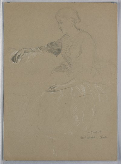 Disegno, signora William Wright e figlio, 1857 da Daniel Huntington