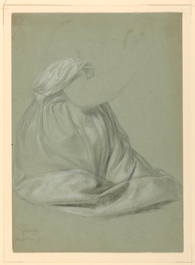 Disegno, Studio per "Una Maddalena", D, 19 novembre 1852 da Daniel Huntington