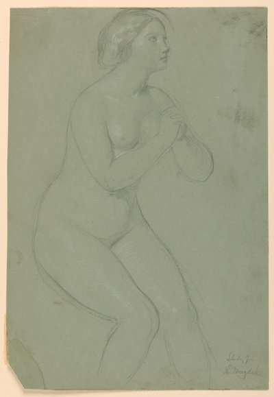 Disegno, studio per "Una Maddalena", F, 1852 da Daniel Huntington