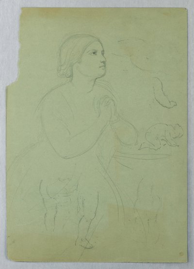 Disegno, studio per "Comunione di t, 1845 da Daniel Huntington