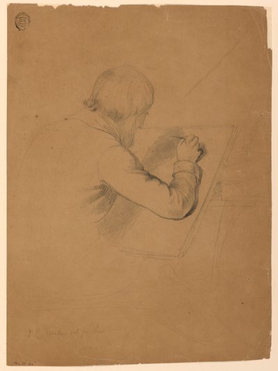 Disegno, studio per la "Comunione degli infermi", 1844-45 da Daniel Huntington