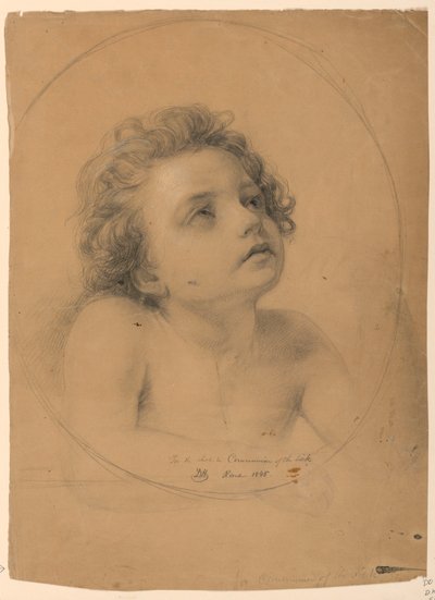 Disegno, studio per la "Comunione degli infermi", 1845 da Daniel Huntington
