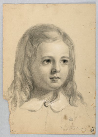 Disegno, studio per il duplicato di "Christiana", 1850 da Daniel Huntington