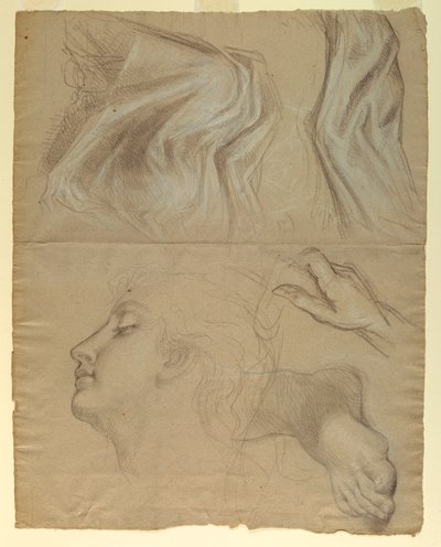 Disegno, studio per "Giustizia e Pe", 1878 da Daniel Huntington