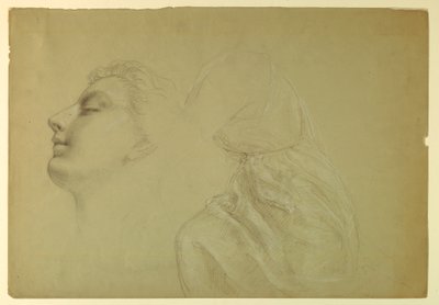 Disegno, studio per "Giustizia e pace", 1886 da Daniel Huntington