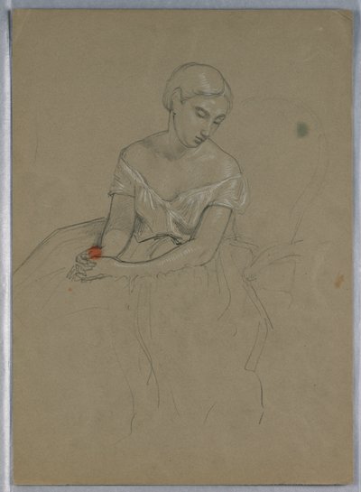 Disegno, studio per il "Ricevimento di Martha Washington", 1860 da Daniel Huntington