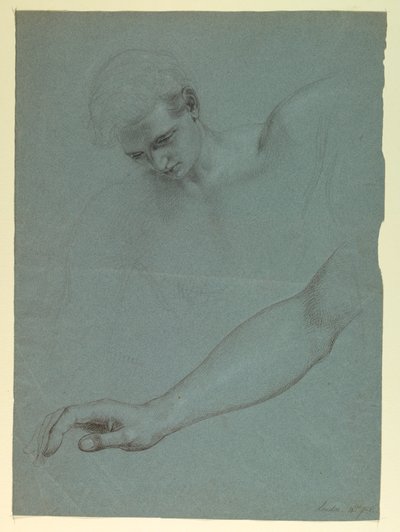 Disegno, studio per "Il sogno di Mercy", 1857-58 da Daniel Huntington
