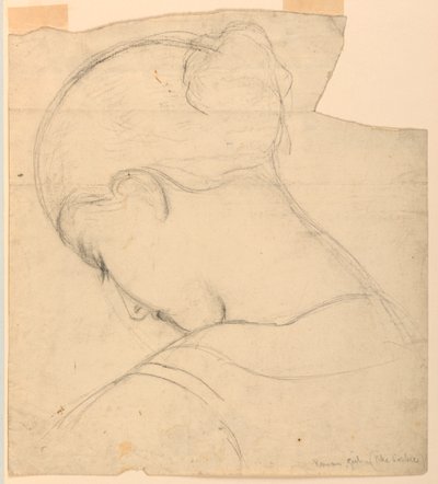 Disegno, Studio per "Ragazza romana", Testa di donna, 1841 da Daniel Huntington