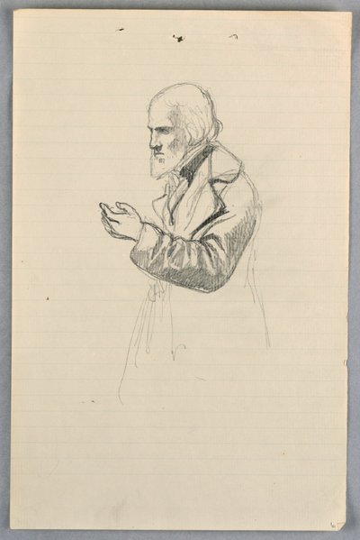 Disegno, studio per "Gruppo scientifico", 1858 da Daniel Huntington