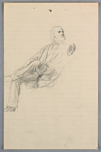 Disegno, studio per "Gruppo scientifico", 1858 da Daniel Huntington
