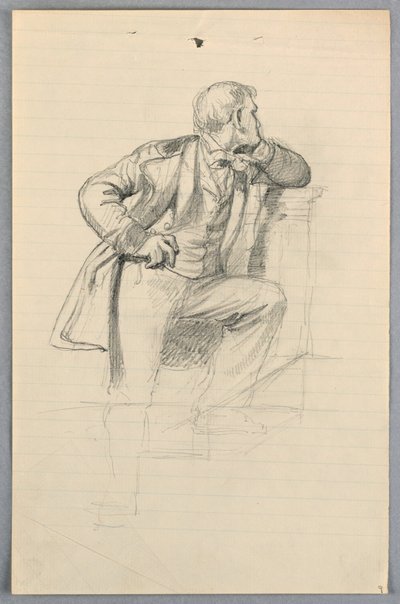 Disegno, studio per "Gruppo scientifico", 1858 da Daniel Huntington
