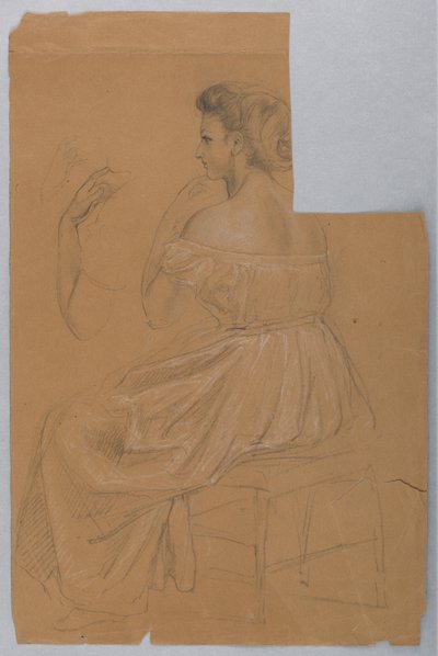 Disegno, Studio per "Tiziano in mostra", 1872 da Daniel Huntington
