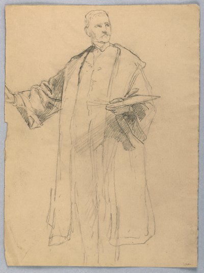 Disegno, Studio per "Tiziano in mostra", 1872 da Daniel Huntington