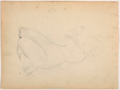 Disegno, Donna inginocchiata, 1852 ca. da Daniel Huntington