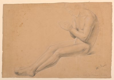 Studio di figura per "Comunione dei malati" da Daniel Huntington
