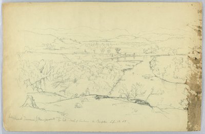 Guardando verso la Franconia e il fiume Pemigewasset dalla collina a sud di Sanborn - W. Campton da Daniel Huntington