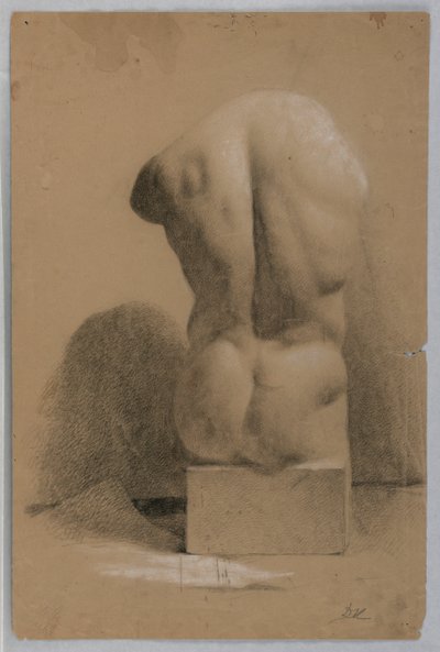 Torso maschile da un calco in gesso da Daniel Huntington