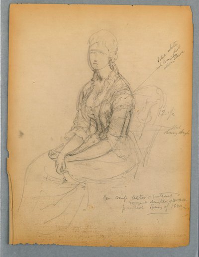 Schizzo per il ritratto di Miss Astor da Daniel Huntington