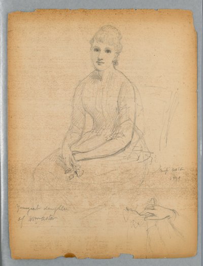 Schizzo per il ritratto della figlia più giovane di William Astor da Daniel Huntington