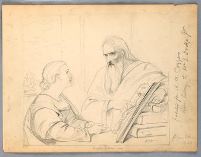 Studio per "Lezione sacra" da Daniel Huntington