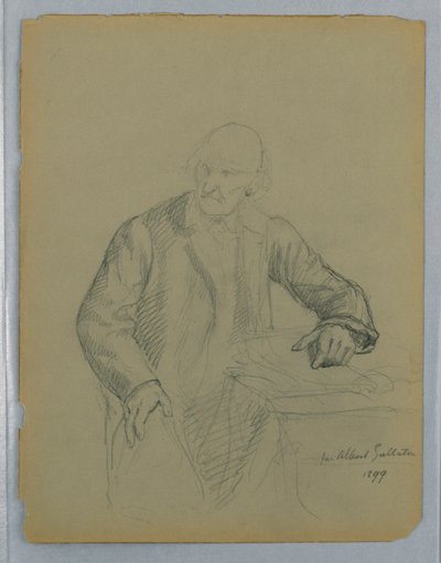 Studio per un ritratto di Albert Gallatin, seduto da Daniel Huntington