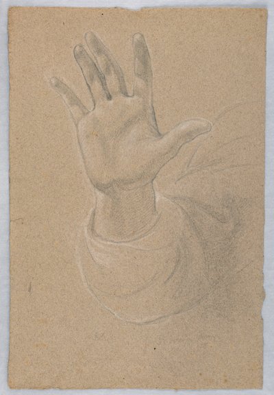 Studio della mano per "Primi martiri cristiani" da Daniel Huntington