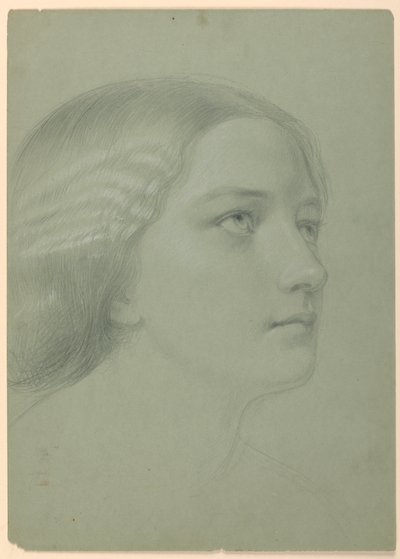 Studio della testa di una donna per "Una Maddalena" da Daniel Huntington