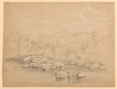 Vista del Monte Moat dal Wildcat Brook, Jackson, New Hampshire, guardando a sud-ovest da Daniel Huntington