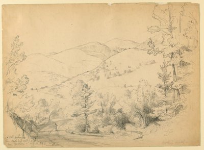 Vista del Monte Washington vicino a Jackson, New Hampshire, guardando a nord da Daniel Huntington