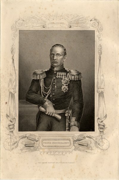 Ritratto del Principe Mikhail Dmitrievich Gorchakov 1795-1861, 1856 da Daniel John Pound