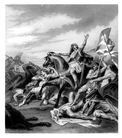 Battaglia di Tolbiacum, 496 d.C., 1875 da Daniel John Pound