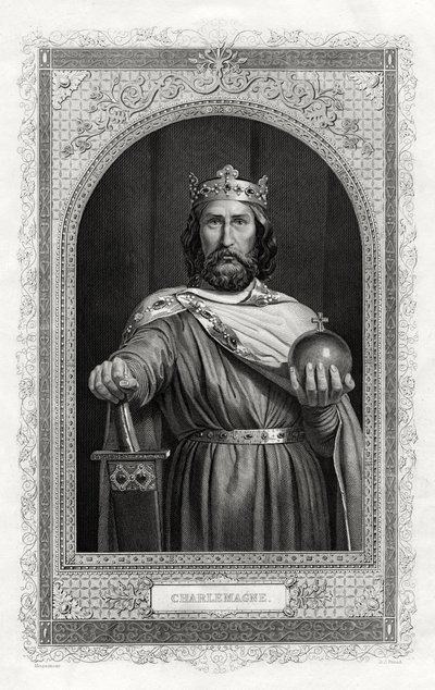 Carlo Magno, re dei Franchi, 1875 da Daniel John Pound