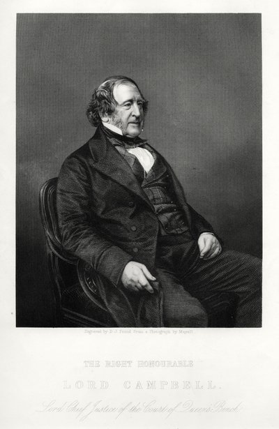 John Campbell, 1° Barone Campbell, politico e avvocato liberale britannico, c1880 da Daniel John Pound
