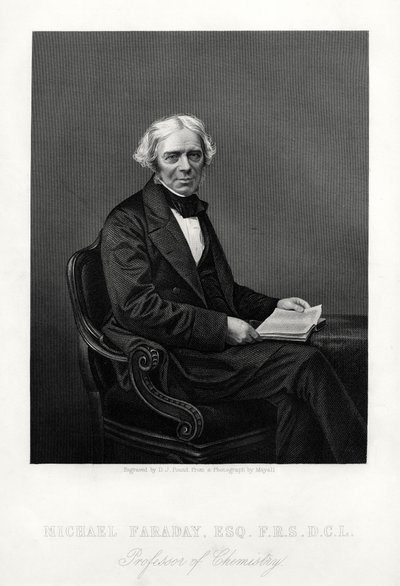 Michael Faraday, scienziato britannico, c1880 da Daniel John Pound