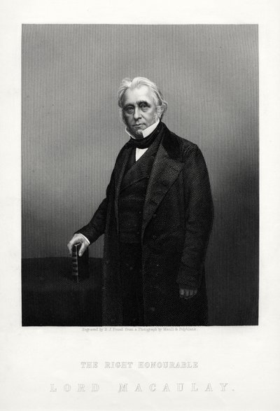 Thomas Babington Macaulay, poeta, storico e politico whig britannico, c1880 da Daniel John Pound