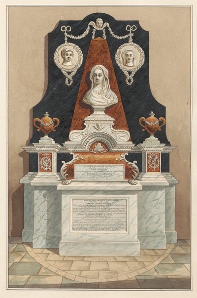 Memoriale ad Ann Tolson anche a Caleb Cotesworth e Susannah, sua Moglie dalla Chiesa di Isleworth da Daniel Lysons