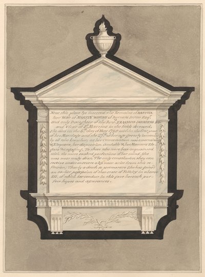 Memoriale per la Signora Martha Whish, dalla Chiesa di Stanwell da Daniel Lysons