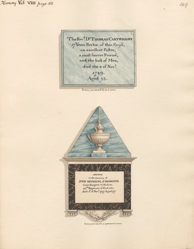 Memoriale a Thomas Cartwright e John Reynolds da Daniel Lysons