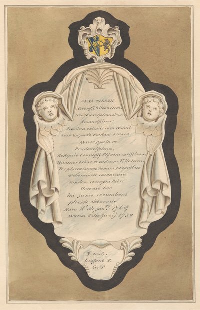 I dintorni di Londra, Vol.II: Memoriale ad Anna Tilson dalla Chiesa di Hampton da Daniel Lysons