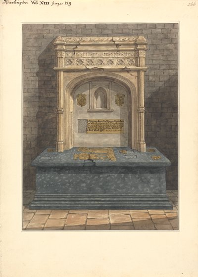 Tomba di Gregory Lovell e sua moglie Anne, Chiesa di Harlington da Daniel Lysons