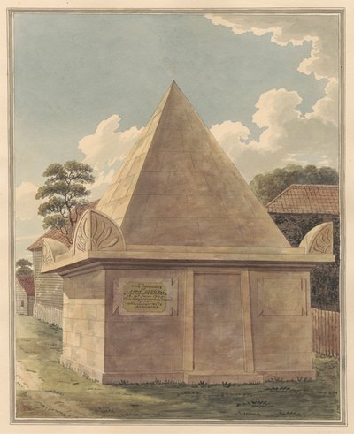 Tomba di John Greg dal cimitero della Chiesa di Hampton da Daniel Lysons
