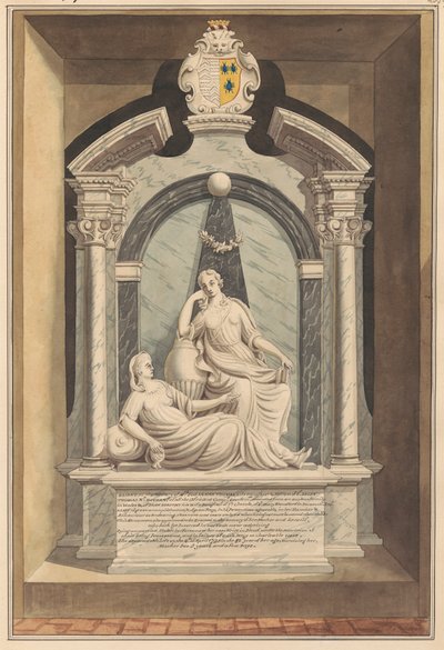 Tomba di Mrs. Susannah Thomas e Dame Dorothy Thomas dalla Chiesa di Hampton da Daniel Lysons