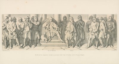 Harold e i suoi compagni, portati come prigionieri davanti a Guy di Ponthieu e ai suoi cavalieri normanni da Daniel Maclise
