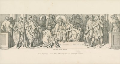 Harold, in partenza per una visita a Guglielmo di Normandia, saluta Edoardo il Confessore da Daniel Maclise