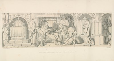 Harold, tornato dalla Normandia, si presenta a Edoardo il Confessore da Daniel Maclise